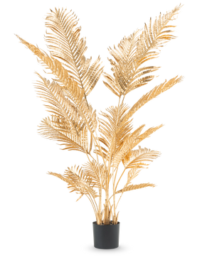 Una Palma Areca Artificial dorada de 180 cm en maceta.