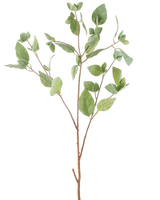 La Rama Artificial Hoja de Menta 97 cm verde tiene varios tallos finos con hojas ovaladas de color verde sobre un fondo blanco liso.