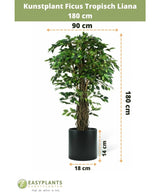 Planta artificial Ficus Tropical Liana 180 cm