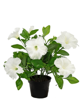 Planta artificial Petunia 25 cm blanca