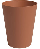 El Planter Porto Ø40cm x H50cm es un contenedor de basura cilíndrico de color marrón con lados lisos y una parte superior ligeramente acampanada.