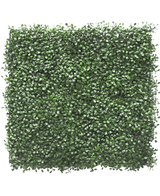 El seto artificial Boj 50x50 cm UV tiene densas hojas verdes artificiales, creando un aspecto de seto exuberante o jardín vertical, perfecto para iluminar cualquier espacio.