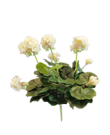 El geranio artificial blanco de 40 cm tiene flores blancas realistas y hojas verdes exuberantes, perfecto para añadir elegancia atemporal a su colección de plantas o flores artificiales.