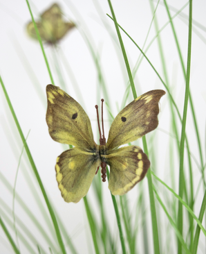 Hierba artificial mariposa cebolla hierba maceta 90cm ignífuga