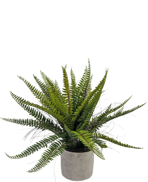 Planta artificial Helecho de Boston 48 cm en maceta ornamental