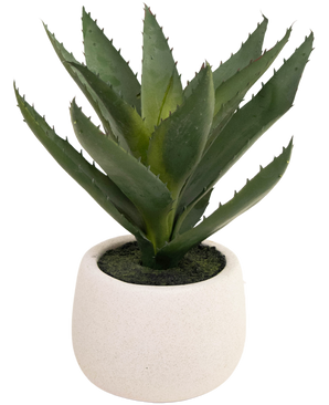 Planta artificial Aloe Vera 28 cm en maceta ornamental