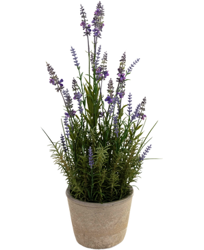 Planta artificial Lavanda 51 cm en maceta ornamental