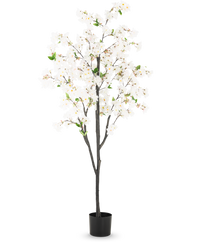 Cerezo artificial en flor 180 cm blanco