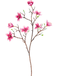 Ramo artificial Magnolia flor pequeña 89 cm rosa