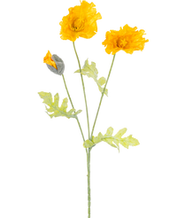Ramo de flor artificial Amapola 73 cm amarillo