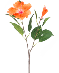 Ramo de flor artificial Hibiscus 64 cm naranja