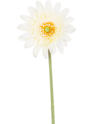 Gerbera artificial 53 cm blanca