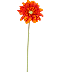 Ramo de flor artificial Gerbera mini 47 cm naranja suave