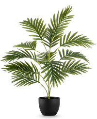 Palmera Datilera artificial 65 cm en maceta decorativa negra
