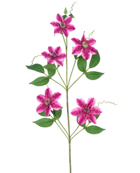 Ramo de flor artificial Clematis doble 78 cm púrpura