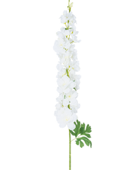 Ramo de flor artificial Delphinium 105 cm blanco