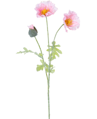 Ramo de flor artificial Amapola 73 cm rosa claro