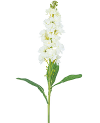 Ramo de flor artificial Violeta 78 cm blanco