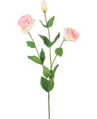 Eustoma Artificial Toque Real Rosa Claro 72cm