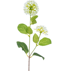 Flor artificial Bola de nieve 70 cm verde/blanco