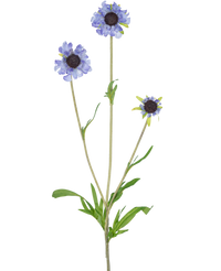 Ramo de flor artificial Scabiosa 63 cm azul