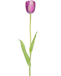 Ramo de flor artificial Tulipán francés 60 cm morado