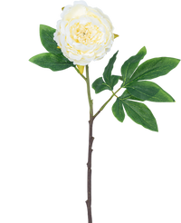 Ramo de flor artificial Peonía 61 cm blanca