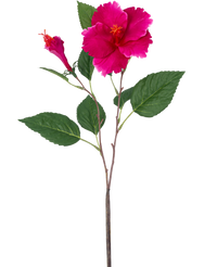 Flor artificial Hibisco 64 cm rosa