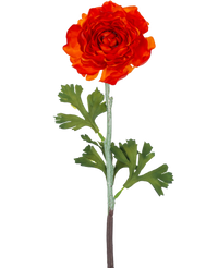 Ramo de flor artificial Ranunculus 51 cm naranja oscuro