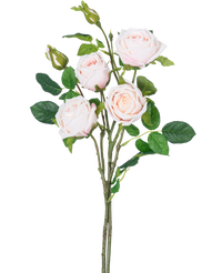 Rama de rosa artificial doble Real Touch rosa claro 80cm