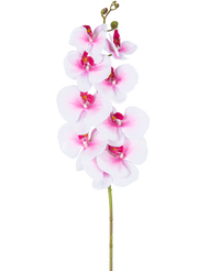 Orquídea artificial Tacto real Deluxe 105 cm rosa/blanco