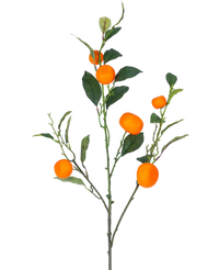 Rama de mandarina artificial 104 cm naranja
