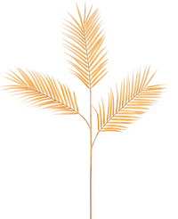Helecho artificial 100 cm ocre