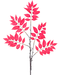 Rama artificial Helecho ramificado 83 cm rojo