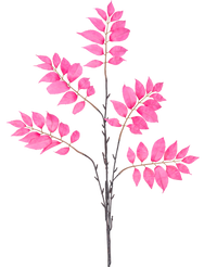 Rama de helecho artificial 83 cm rosa