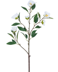 Ramo de flor artificial Cammellia 80 cm blanca
