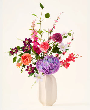 Ramo de flores artificiales de seda Rosy Revery