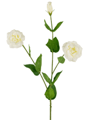 Eustoma Artificial Toque Real Blanco 72cm