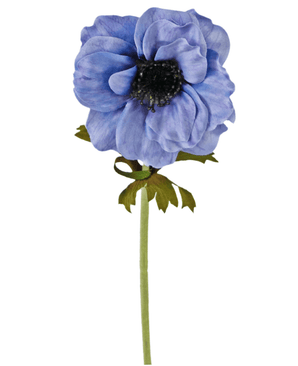 Flor artificial Anémona 35 cm azul