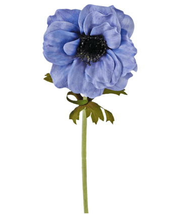 Flor artificial Anémona 35 cm azul