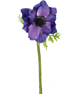 Flor artificial Anémona 43 cm púrpura