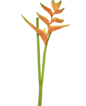 Flor artificial Heliconia 110 cm naranja