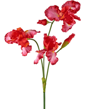 Flor artificial Iris 102 cm rojo