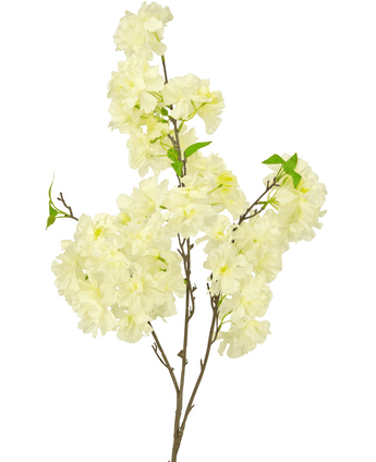 Flor de cerezo artificial 106 cm blanco