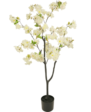 Flor de cerezo artificial 120 cm blanco