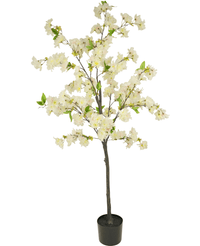 Flor de cerezo artificial 150 cm blanco