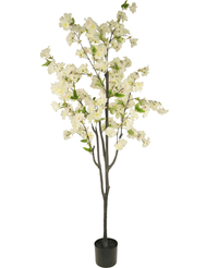 Flor de cerezo artificial 180 cm blanco