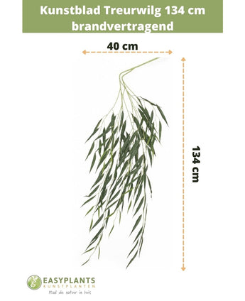 Hoja artificial Sauce llorón 134 cm ignífuga