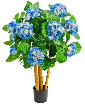 Hortensia artificial 85 cm azul