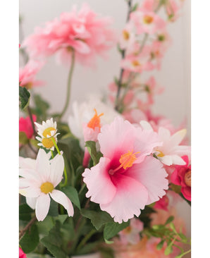Kunstbloem Hibiscus 64 cm licht roze